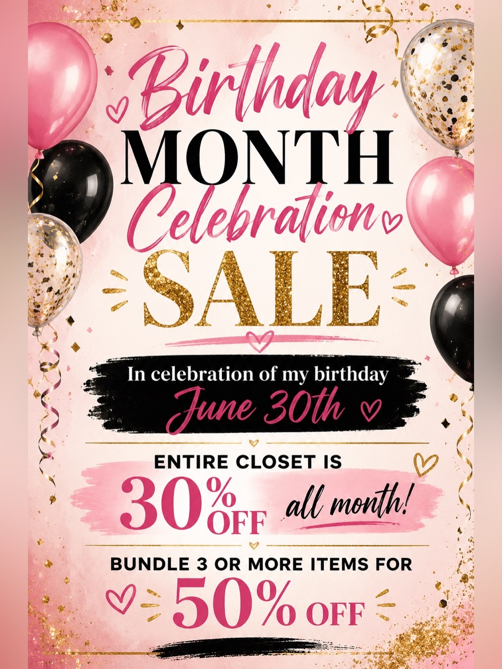 🎀 June Birthday Month Celebration Sale 🎀